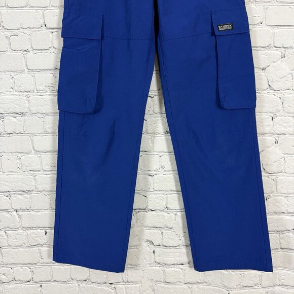 Stussy Cargo Pants Alpine Blue High Waisted Lightweight Women Size 3 US Small S - Picture 8 of 16